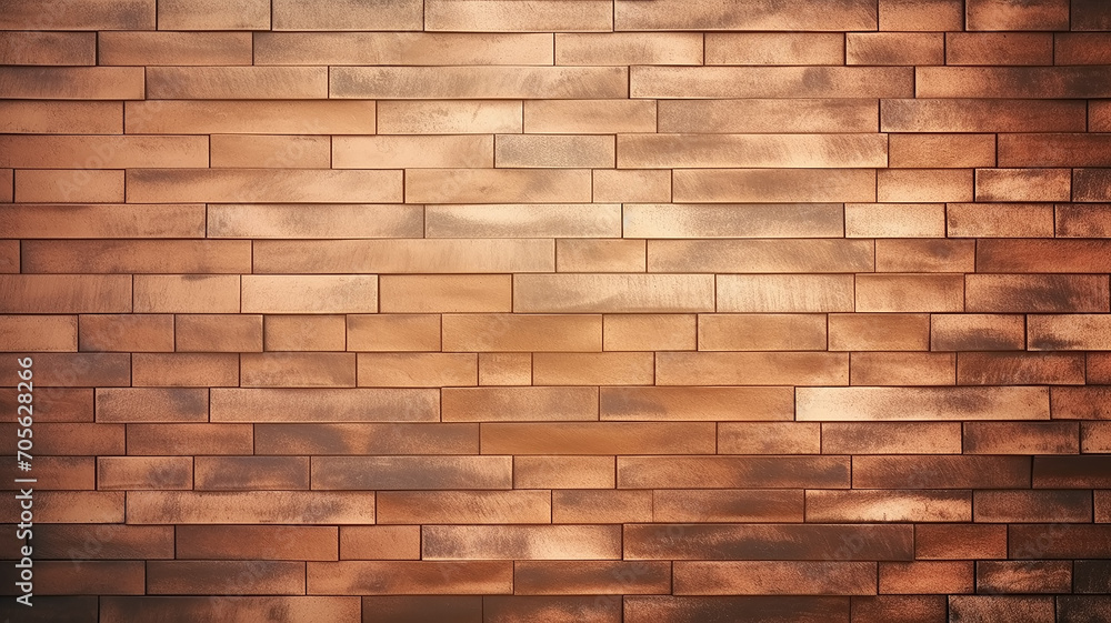 brick wall surface of copper metallic brown color brick wall surface of copper metallic brown color