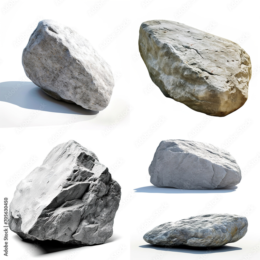 Piece of stone isolated on white. Piece of stone isolated on white.