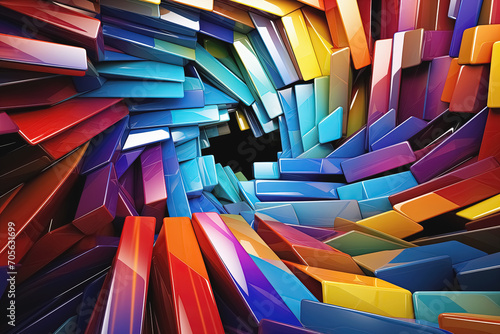 Wallpaper Mural abstract 3d multicolored  swirl background. Generative Ai Torontodigital.ca