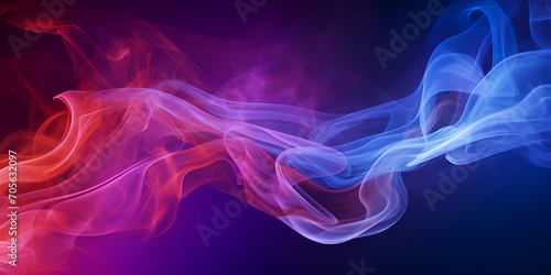 A blue and red smoke background with a blue and red smoke. A blue and red smoke background with a blue and red smoke. Smoke background with vivid colors generative AI