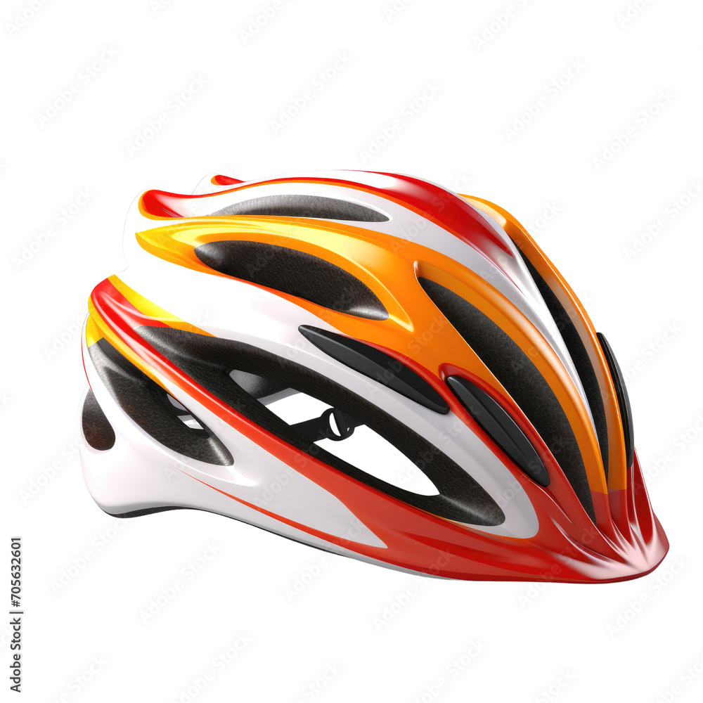 Fototapeta premium Modern Bike Helmet with Flowing Design