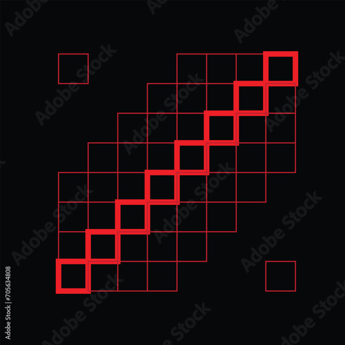 background geometric grid illustration vector red (ID: 705634808)