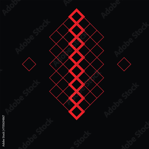 background geometric grid illustration vector red (ID: 705634867)
