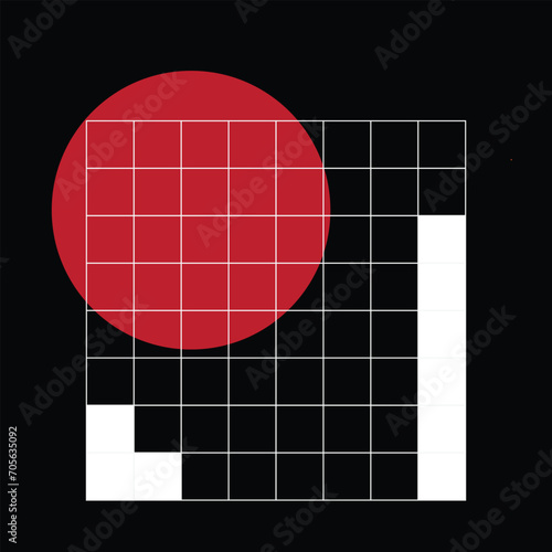 background geometric grid illustration vector red (ID: 705635092)