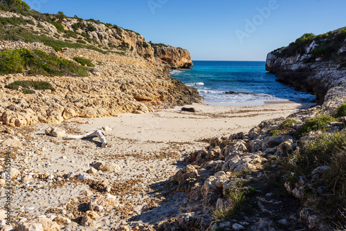 Cala Sequer, Manacor coast, Majorca, Balearic Islands, Spain