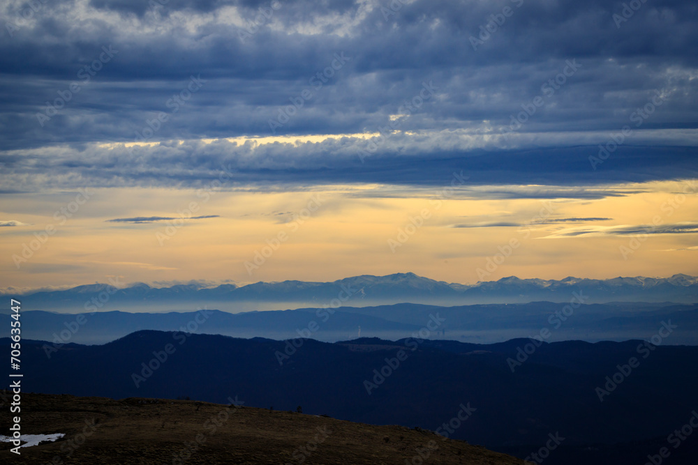 View from The Stolo rock phenomenon track. It is the jewel in the crown of Ponor Mountain. It is located near Svoge, Bulgaria on the road from Sofia to Montana (about 50 km from Sofia). 