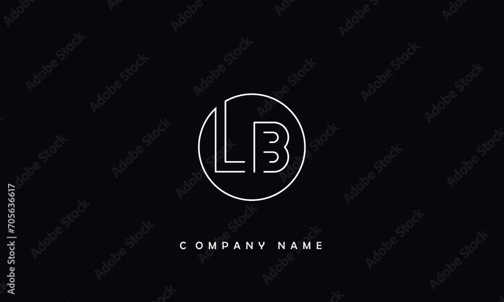 LB, BL, L, B Abstract Letters Logo Monogram LB, BL, L, B Abstract Letters Logo Monogram