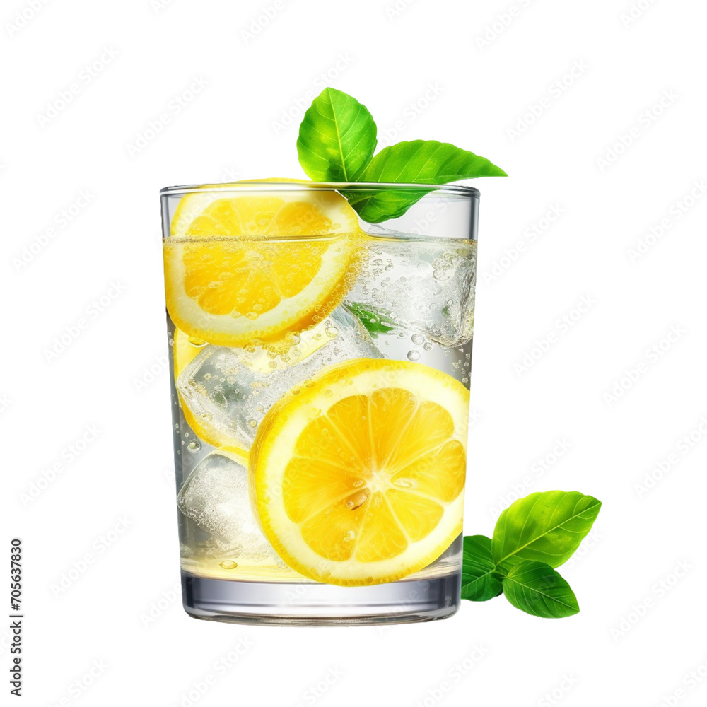 jar of lemonade with a straw and lemon slices on transparent background.
jar of lemonade with a straw and lemon slices on transparent background.