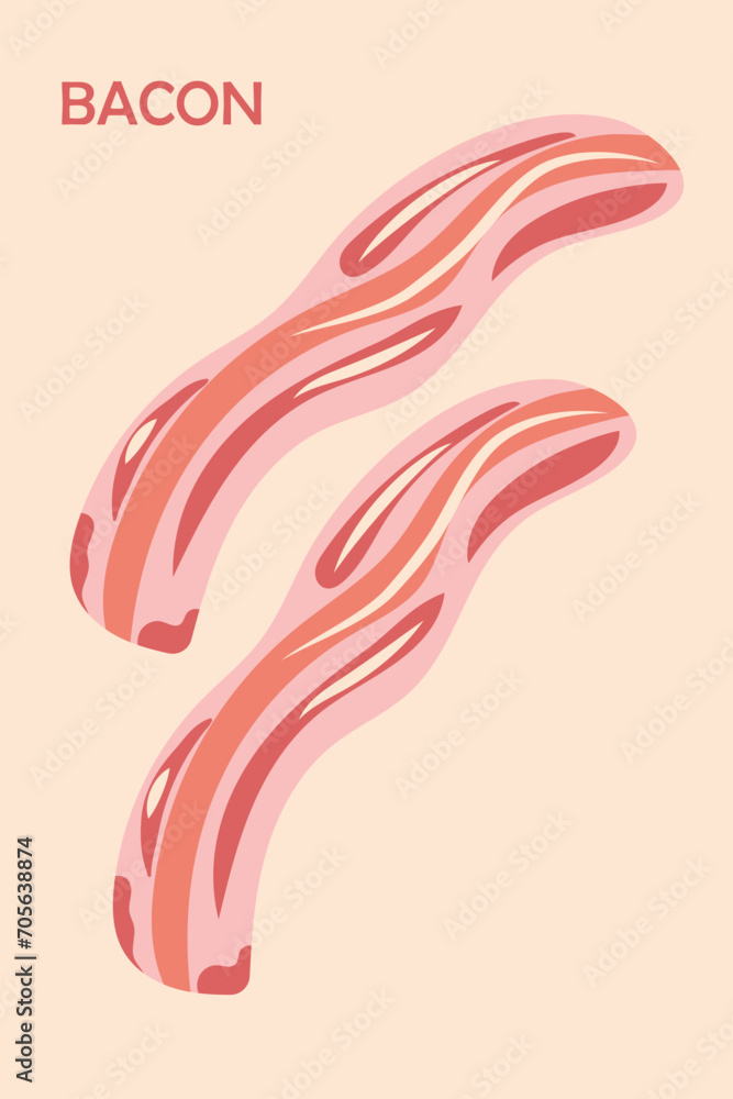 International Bacon Day, Happy Bacon Day, Template for background, banner, card, poster . Vector illustration of bacon slices. International Bacon Day, Happy Bacon Day, Template for background, banner, card, poster . Vector illustration of bacon slices.