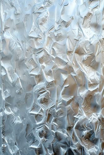 Frosted glass texture. Surface with fractal ice.