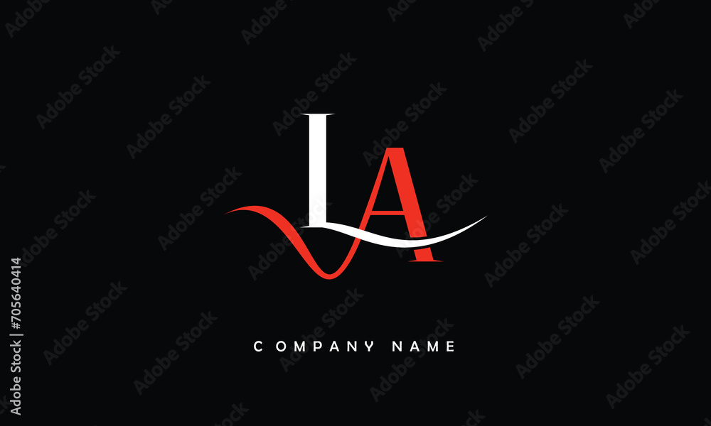 LA, AL, L, A Abstract Letters Logo Monogram
