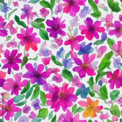 Flowers. Abstract seamless pattern. AI generated. © homeworlds