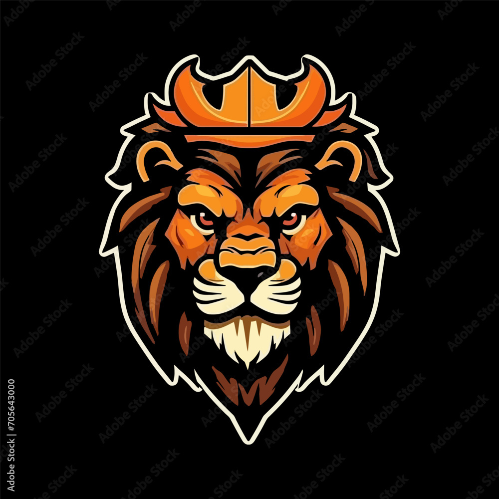 Fototapeta premium lion head mascot