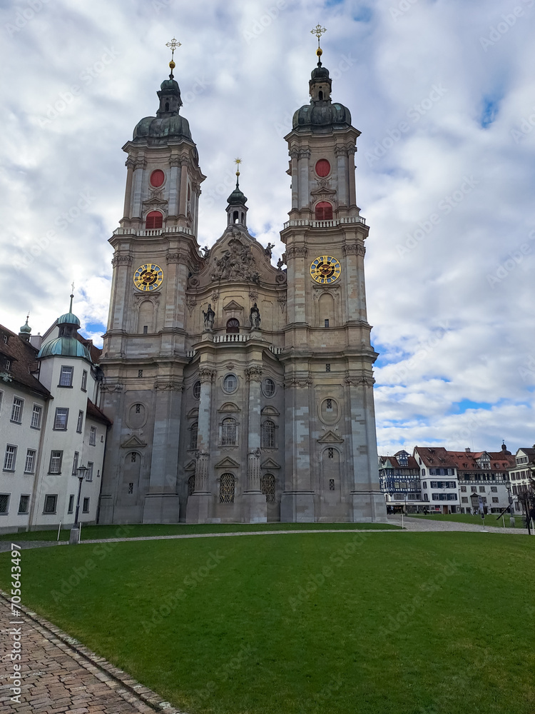 Historic cathedral and monastery in the Swiss city of St. Gallen Historic cathedral and monastery in the Swiss city of St. Gallen