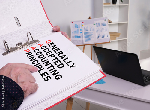 Foto GAAP generally accepted accounting principles are shown using the text