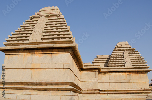 Jain temples at Hemakuta hills, Hampi, Karnatak, India, Asia.