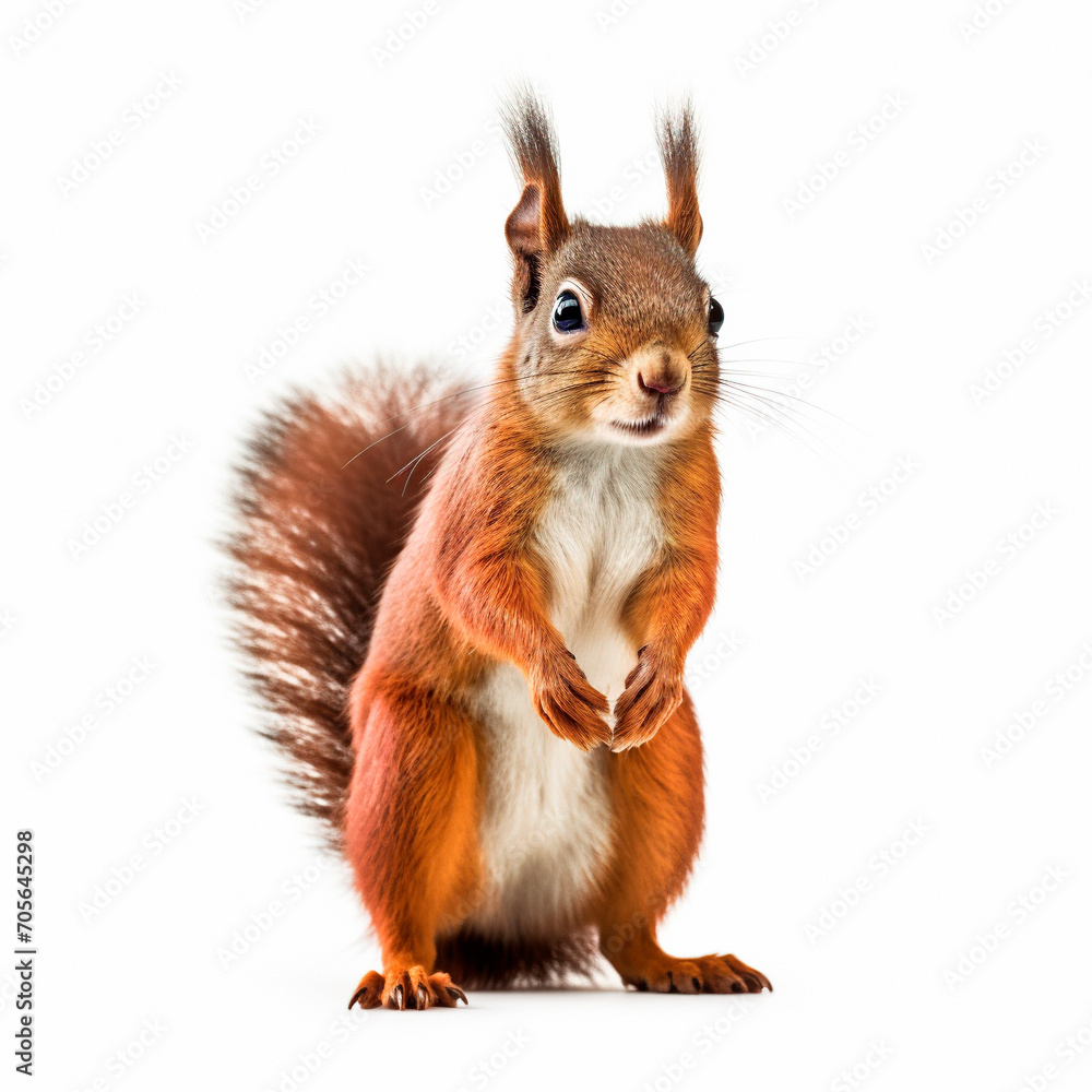 squirrel on white background squirrel on white background