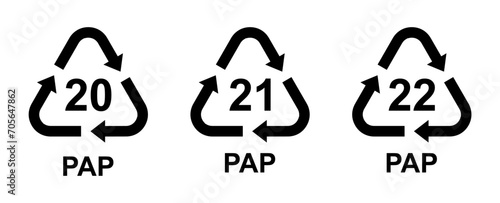recycling codes for all types of materials photo