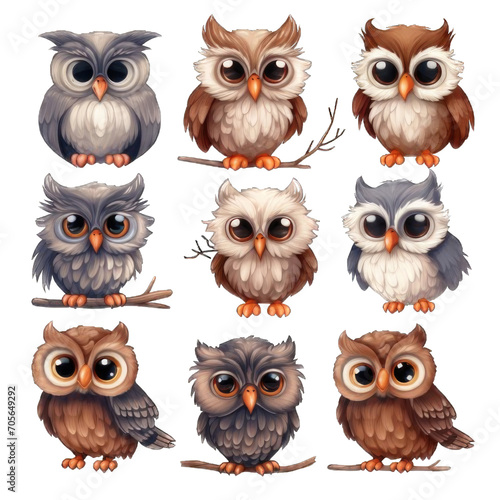 Wallpaper Mural set of owls Torontodigital.ca