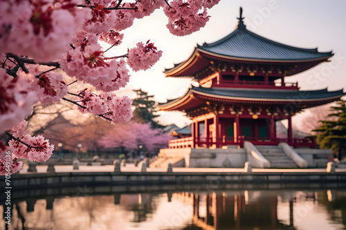 Kiyomizu-dera Temple and Cherry Blossom in Kyoto, Japan