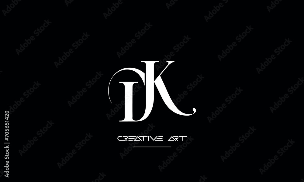 DK, KD, D, K abstract letters logo monogram DK, KD, D, K abstract letters logo monogram