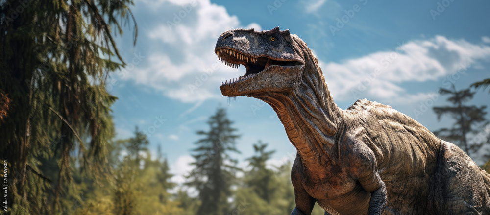 Tyrannosaurus predatory dinosaur in nature Tyrannosaurus predatory dinosaur in nature