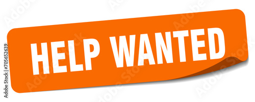 help wanted sticker. help wanted label