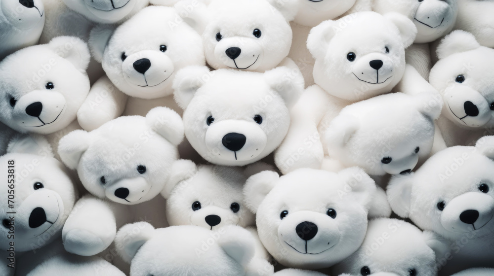 Teddy bears background. A lot of brown soft toys. Generative AI Teddy bears background. A lot of brown soft toys. Generative AI