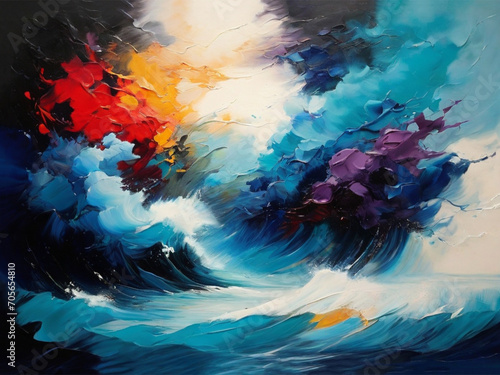 Artistic Sea Wave Wallpaper Art work