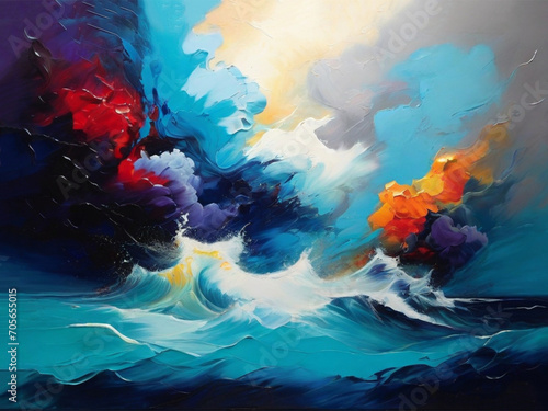 Artistic Sea Wave Wallpaper Art work photo