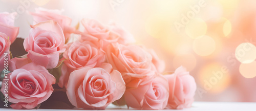 Romantic Blossom  Pink Floral Beauty on White Background - A Delicate Rose Bouquet  the Perfect Gift for Valentine s Day