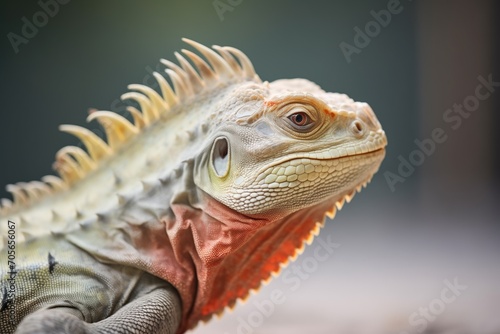 side profile of an iguana on gravel