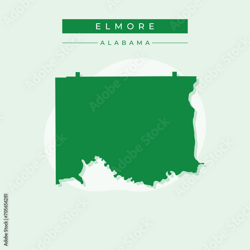 Vector illustration vector of Elmore map Alabama photo