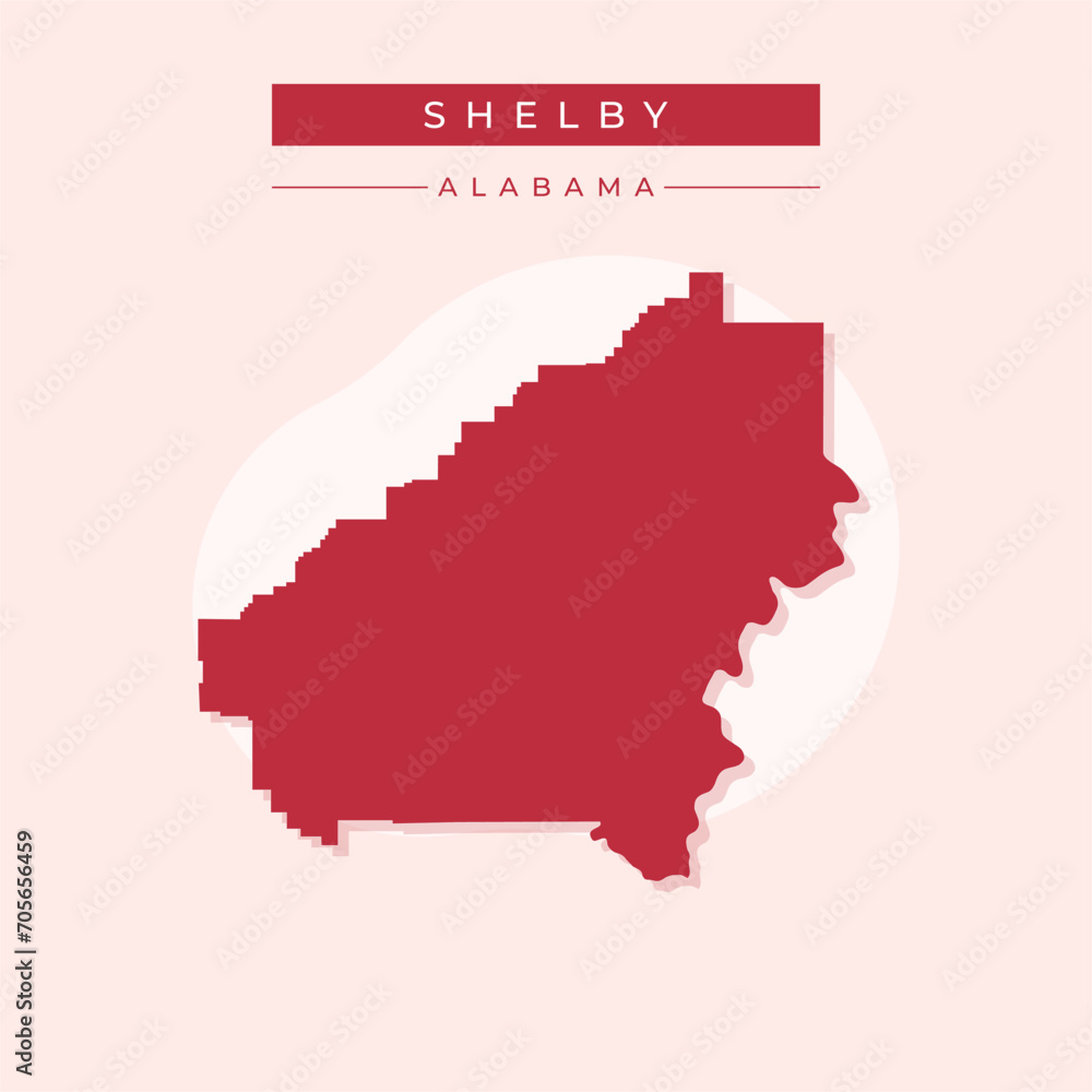 Vector illustration vector of Shelby map Alabama Vector illustration vector of Shelby map Alabama