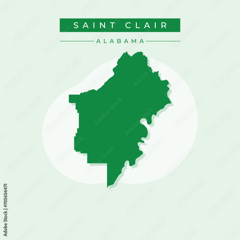 Vector illustration vector of Saint Clair map Alabama