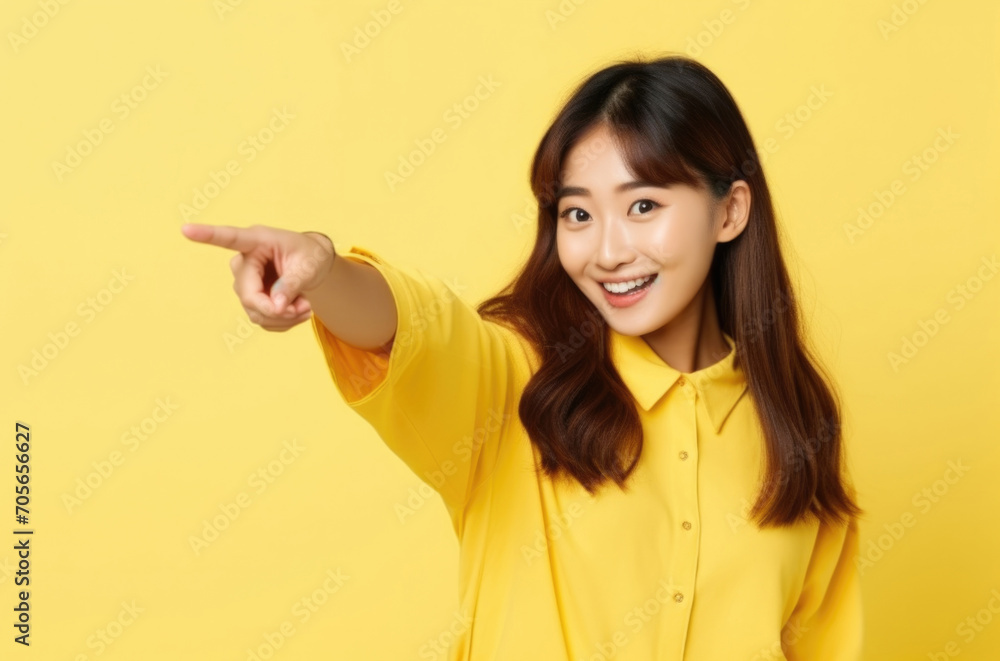 person pointing to the side concept person pointing to the side concept