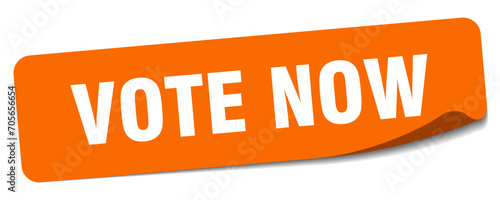 vote now sticker. vote now label