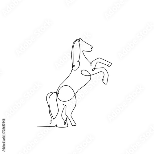 One Line Drawing Horse