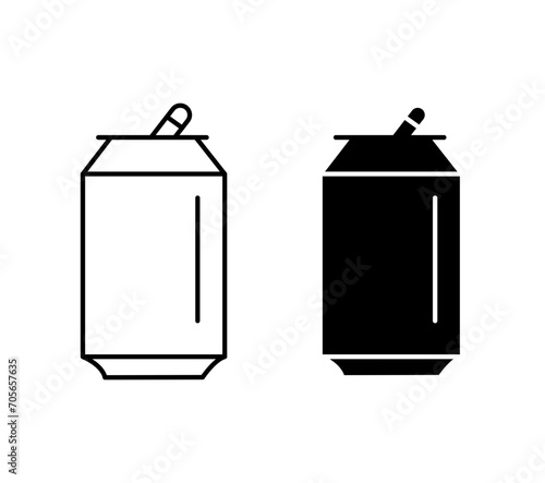 Soda can icon set. Vector illustration