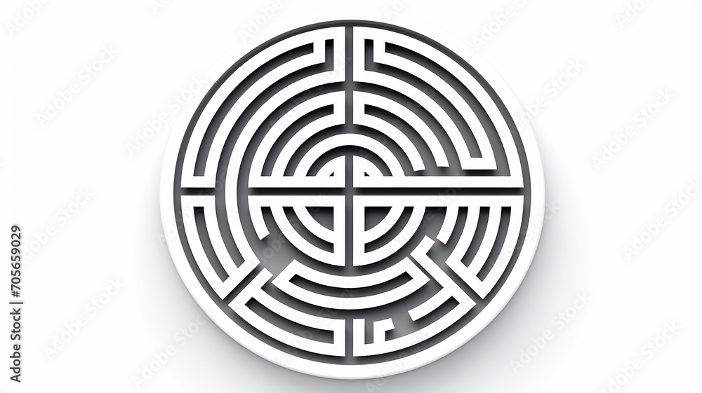 logo symbol round maze on white background isolated logo symbol round maze on white background isolated