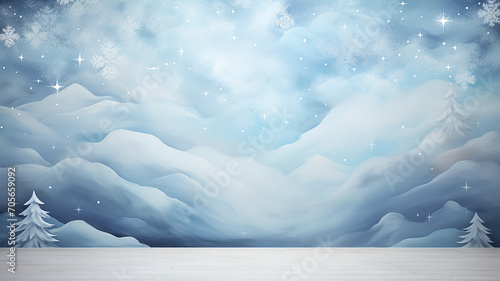 watercolor blue and white gradient  abstract winter background  light cold copy space design blank greeting form