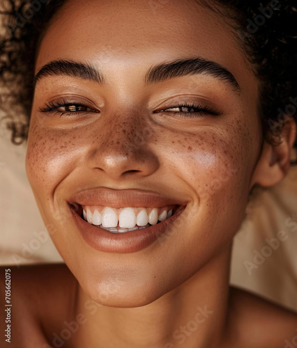 Portrait of beautiful smiling black woman