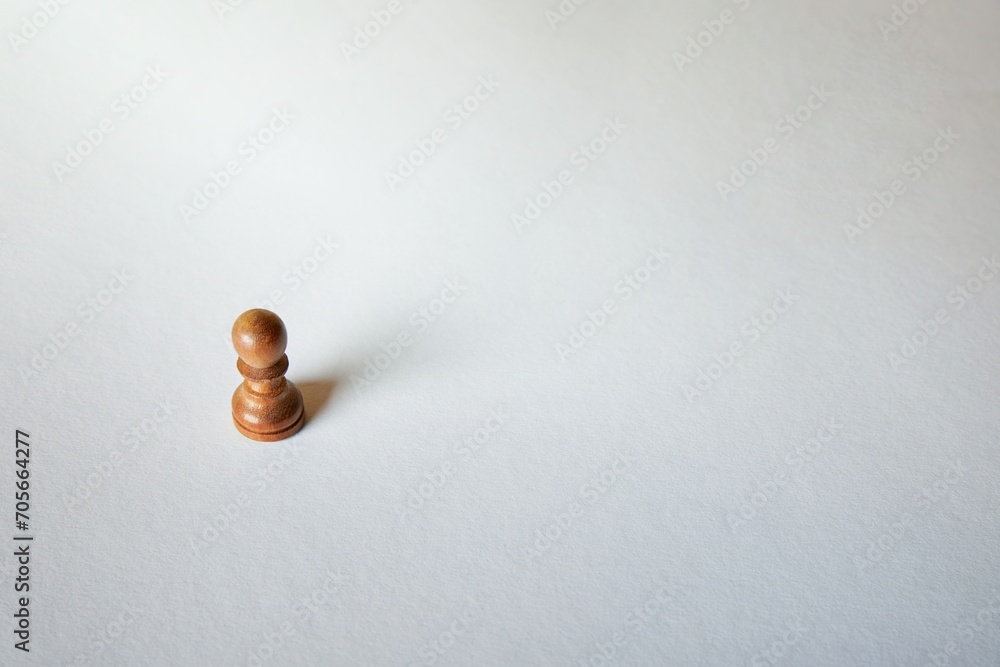 Obraz na płótnie wooden pawn piece chess grey w salonie