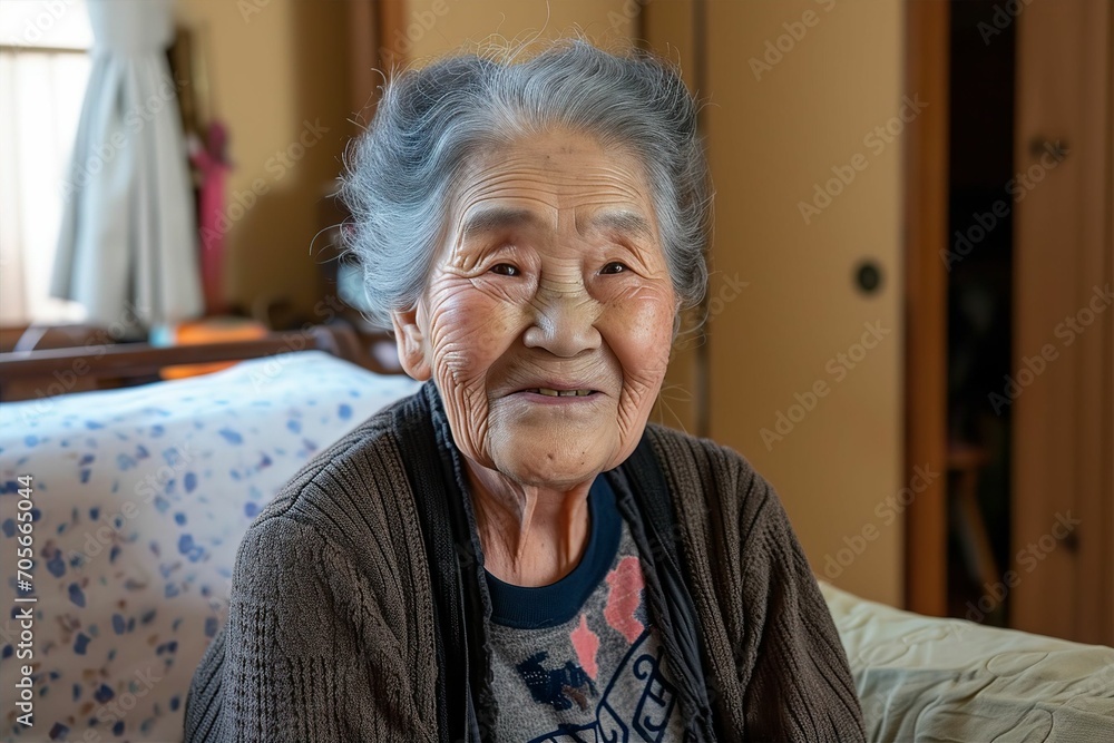 和風の家に暮らす日本の笑顔のおばあちゃん(田舎・終活・実家) 和風の家に暮らす日本の笑顔のおばあちゃん(田舎・終活・実家)