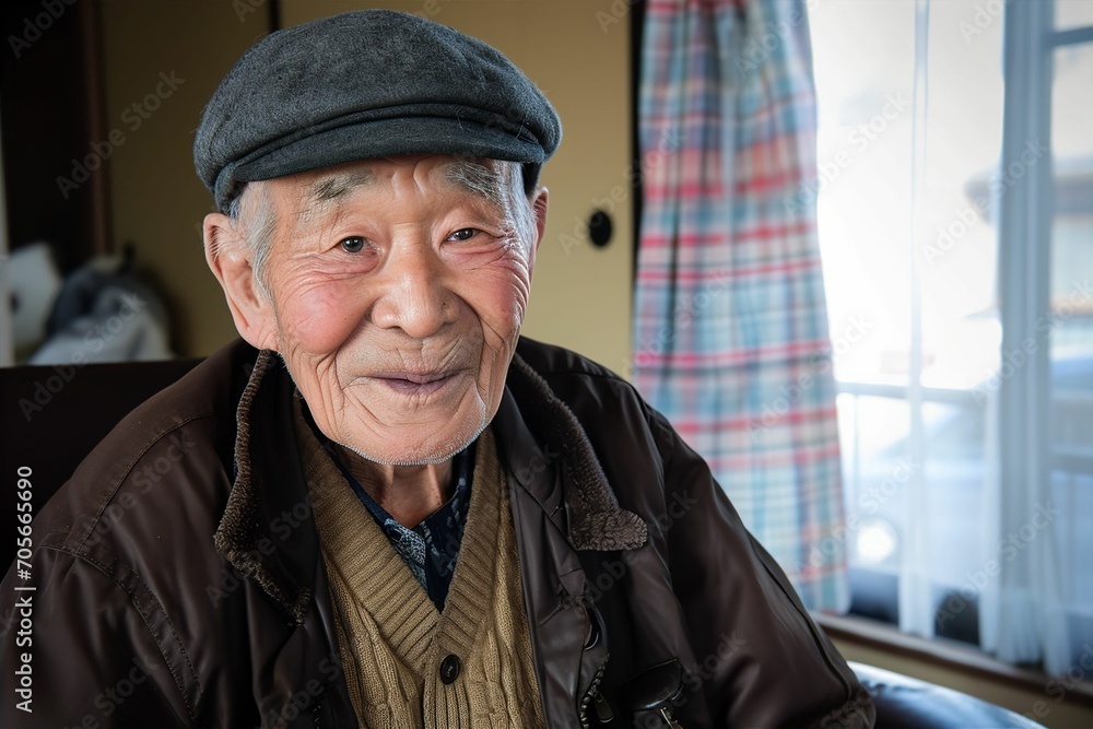 和風の家に暮らす日本の笑顔のおじいちゃん(田舎・終活・実家) 和風の家に暮らす日本の笑顔のおじいちゃん(田舎・終活・実家)