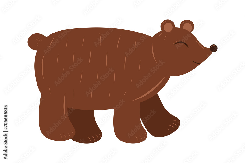 Cute hand drawn brown bear Cute hand drawn brown bear