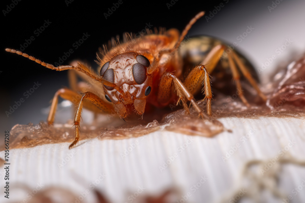 Invasive Pest: Bed Bug Close-up Invasive Pest: Bed Bug Close-up