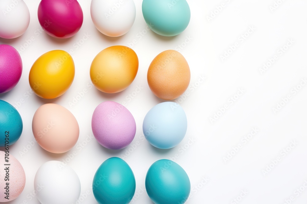 Colorful easter eggs on white background Colorful easter eggs on white background