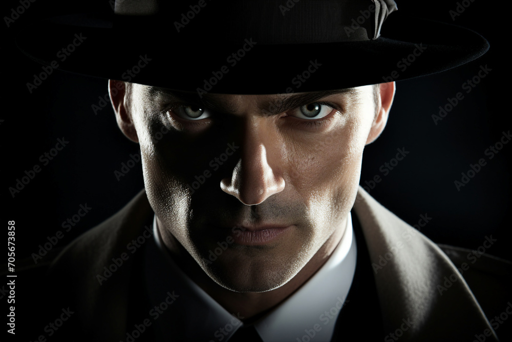 Old fashioned secret agent retro style woman man investigate criminal Generative AI motion picture movie Old fashioned secret agent retro style woman man investigate criminal Generative AI motion picture movie