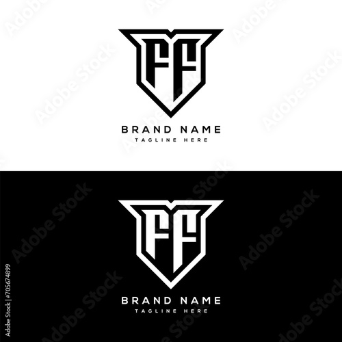 FF Monogram Initials Two Letter Creative Modern Logo Design Template for Your Business or Company (ID: 705674899)